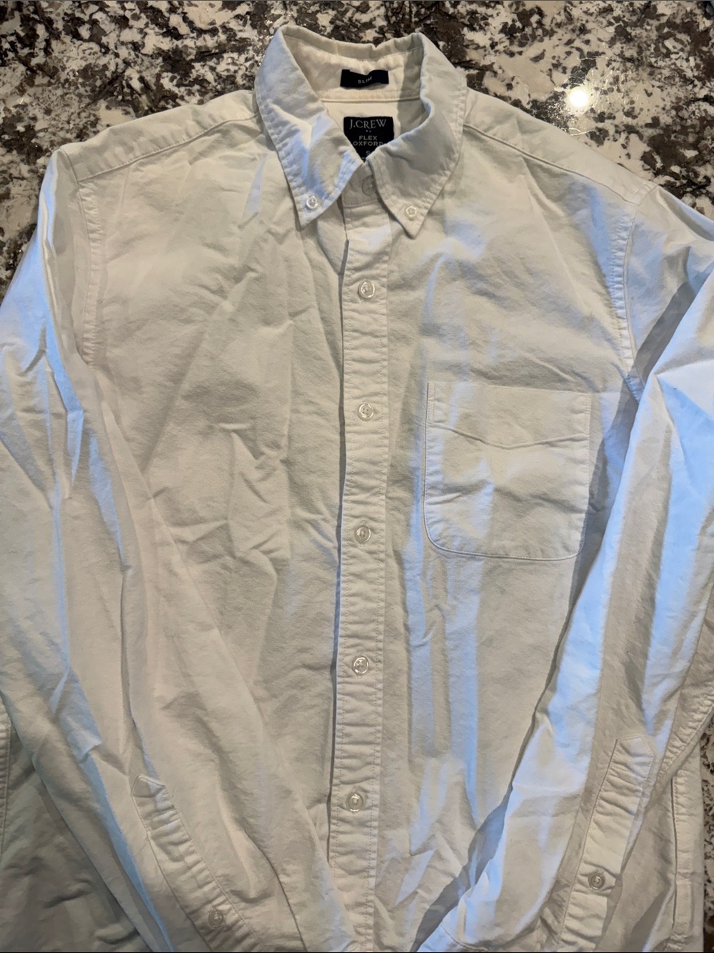 J. Crew Slim Men’s Small White Button-Down Oxford Shirt